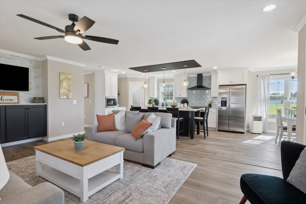 Beautiful living room of a modular home